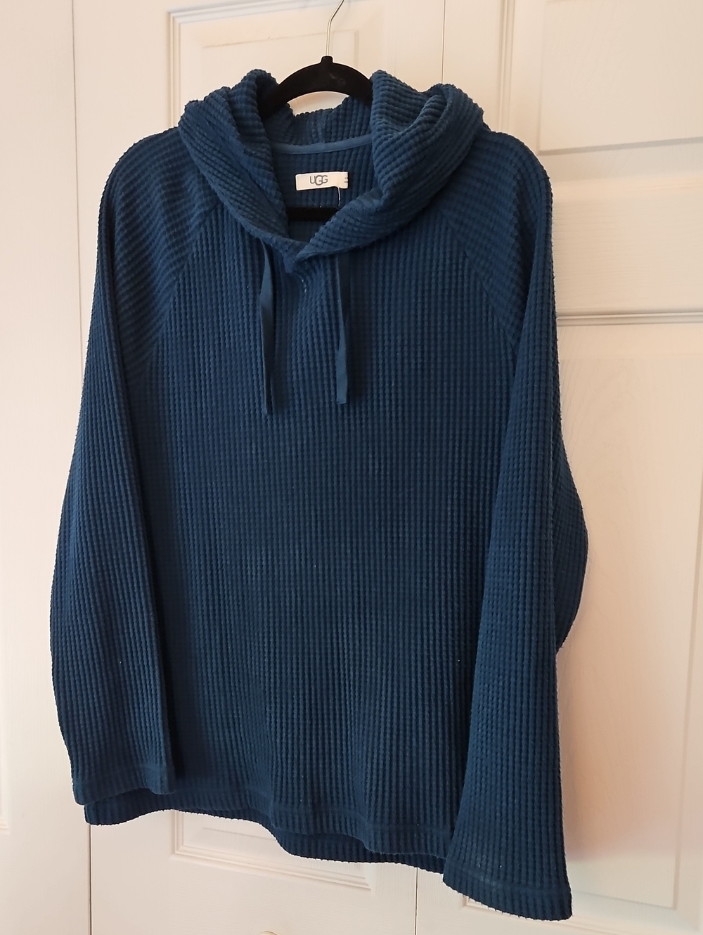 UGG Men’s Textured Hooded Crewneck Sweater - Teal